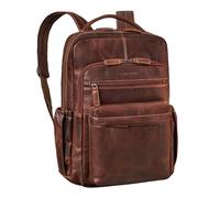 STILORD 'Hiro' Premium Sac à dos pour ordinateur 16 pouces Femme Sac à dos d'affaires Homme Vintage Sac à dos de jour en cuir véritable, Couleur:salerno - marron