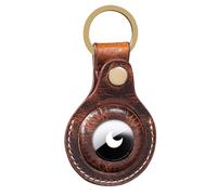 STILORD 'Horus' Porte Clef Airtag Cuir - Premium Étuis de Protection - Case Cover Holder - Résistante aux Rayures pour Airtags - Cuir Véritable pour un Look Élégant, Couleur:kara - cognac