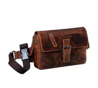 STILORD 'Ian' Sac de Ceinture Cuir Vintage Sac Banane Hommes et Femmes Sacoche Ventrale pour Voyages Festivals Sport Poch Ventrale Grand, Couleur:Zamora - Marron