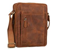 STILORD 'Irving' Sacoche Bandoulière Cuir Sac à l'Épaule Vintage Besace pour iPad et 10.1 Pouces Tablette PC Sac Messager en Cuir Véritable, Couleur:Tan - Marron - Scuro