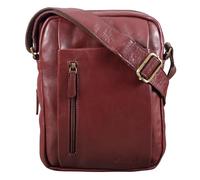 STILORD 'Irving' Sacoche Bandoulière Cuir Sac à l'Épaule Vintage Besace pour iPad et 10.1 Pouces Tablette PC Sac Messager en Cuir Véritable, Couleur:Rouge - Marron