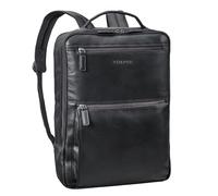 STILORD 'Jayce' Sac à Dos en Cuir pour Ordinateur Portable 17 Pouces - Grand Business Backpack - Parfait pour Le Travail, l'Université et Les Voyages - Cuir Véritable, Couleur:Noir