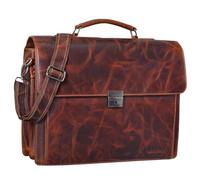 STILORD 'Johann' Mallette Professionnelle en Cuir Serviette Classique Sac d'affaires à Bandoulière Business Rétro Vintage Porte-Documents, Couleur:Milano - Marron