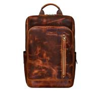 STILORD Johnson Sac à Dos d'affaires Cuir pour Hommes Vintage Backpack pour MacBook 13,3 Pouces Sac pour Ordinateur Portable Cuir Véritable Couleur:Kara - Cognac
