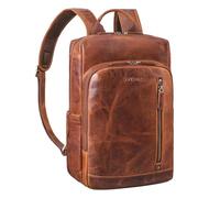 STILORD Johnson Sac à Dos d'affaires Cuir pour Hommes Vintage Backpack pour MacBook 13,3 Pouces Sac pour Ordinateur Portable Cuir Véritable Couleur:Sesto - Cognac