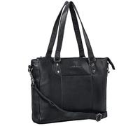 STILORD 'Joy' 3-en-1 Vintage Shopper Cuir Sac À Main Femme Grand Sac À Bandoulière Cuir Véritable Femmes Cabas Serviette Travail Shoping Ordinateur Laptop, Couleur:noir