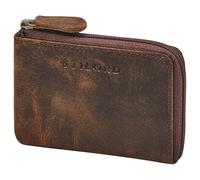 STILORD 'Keyon' Porte Clef Voiture Cuir Veritable Elegant - Mini Porte Monnaie Femme & Homme pour Cartes et Pièces - Porte-Clés et Porte Carte avec Blocage RFID, Couleur:Kreta - Brun