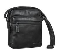 STILORD 'Kony' Sacoche Homme Cuir Petite Robuste Sac Bandouliere Vintage Messenger Bag Hommes Sac Besace Tablette 11 Pouces iPad Sac Messager d'épaule Cuir Veritable, Couleur:noir