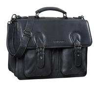 STILORD 'Kronos' Cartable Professeur Cuir Serviette Sac d'enseignant d'affaire Sacoche d'ordinateur Serviette Bureau Travail à Bandoulière, Couleur:ossidiana Nero