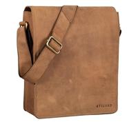 STILORD Lars Vintage Sac Besace pour Hommes Sac Bandoulière Cuir pour Macbook 13,3 Pouces Documents DIN A4 Sac Messager Sac à l'Épaule Couleur:Dijon - Marron
