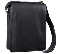 STILORD 'Lars' Vintage Sac Besace pour Hommes Sac Bandoulière Cuir pour Macbook 13,3 Pouces Documents DIN A4 Sac Messager Sac à l'Épaule, Couleur:Noir