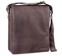 STILORD 'Lars' Vintage Sac Besace pour Hommes Sac Bandoulière Cuir pour Macbook 13,3 Pouces Documents DIN A4 Sac Messager Sac à l'Épaule, Couleur:Marron - foncé pâle
