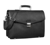 STILORD 'Lazarus' Serviette Cuir Porte-Documents d'affaires Sacoche Vintage XL pour Homme Classique Sac de Travail pour Business Bureau Sacoche d'Ordinateur, Couleur:Noir
