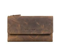 STILORD Lena XL Portefeuille Femme Cuir Grande Capacité à Rabat Vintage Porte Monnaie Long Porte-Monnaie Cuir Veritable RFID avec Grand Compartiment à Monnaie Couleur:Marron Moyen