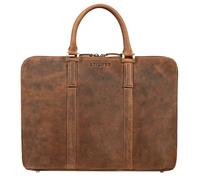 STILORD "Leonora Sac a Main Femme Cuir Porte Documents A4 Mallette - Sacoche Ordinateur 15,6-16 Pouces avec Pieds de Support Cartable pour Travail & Université Couleur:aneto - marron