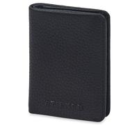 STILORD 'Levent' Porte Carte en Cuir Véritable Mini Etui Carte élégant Portefeuille Cuir Protection RFID Femme Homme Porte Monnaie Slim Wallet Card Holder Pochette Carte, Couleur:Noir