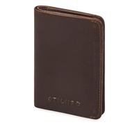 STILORD 'Levent' Porte Carte en Cuir Véritable Mini Etui Carte élégant Portefeuille Cuir Protection RFID Femme Homme Porte Monnaie Slim Wallet Card Holder Pochette Carte, Couleur:sapelli - Marron