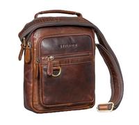 STILORD "Lima Petite Sacoche Homme Bandouliere Cuir Élégant - Messenger Bag Crossbody avec Poignée Sac Bandouillère Cuir Véritable Besace pour Tablette 9,7 Pouces Couleur:florida - marron