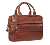 STILORD Lorin Sac bandouliere Cuir Ordinateur Portable 15,6 Pouces Vintage Sac à Main d'affaires pour Travail Serviette en Cuir véritable Couleur:Cognac Marron