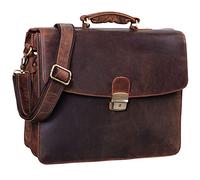 STILORD Loris Serviette Homme Cuir Véritable XL Cartable avec Boucle Sac d'affaires Sac de Bureau Vintage Porte-Documents Couleur:Zamora - Marron