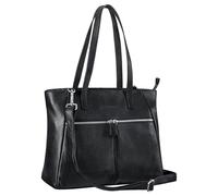 STILORD 'Madeleine' Sac Cartable Bandoulière Cuir pour Femmes Grand Sac à Main Vintage Élégant Sac Business Ordinateur 13,3 Pouces pour Travail Cuir Véritable, Couleur:noir