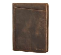 STILORD 'Marek' Conferencier A4 Cuir Zippé Porte Document Cuir Véritable Vintage Portfolio Professionnel Homme et Femme avec Compartiment Tablette 13-13,6 Pouces, Couleur:Marron Moyen
