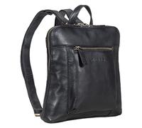 STILORD 'Marlene' Sac à Dos Cuir Femme Élégant et Moderne - Sac à Main de Ville Vintage - Daypack en Cuir Véritable, Couleur:noir