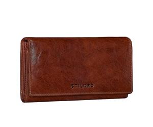 STILORD "Marquesa Portefeuille Femme Cuir RFID - Grande Bourse Vintage avec Blocage NFC, Nombreux Compartiments, Cadeau en Cuir Véritable Couleur:Andorra - Marron
