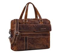STILORD Matthew Sac Porte Document Professionnel Cuir Véritable A4 - Grand Pochette Ordinateur 15,6-16 Pouces - comme Elegant Sac de Travail Femme & Homme ;Couleur:luino - Marron
