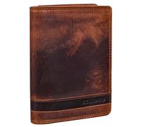 STILORD 'Matthis' Portefeuille Verticale Homme Cuir Porte Monnaie avec Protection RFID Classique Bourse Porte Cartes de Crédit Pochette Cuir Véritable, Couleur:Kara - Cognac