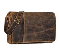 STILORD Maximus Sac XXL en Cuir - Grand Sacoche pour Ordinateurs 17, 18, 19 et 21 Pouces - Porte-Documents, Cartable et Sac Bandoulière en Cuir Véritable Couleur:Calais - Marron
