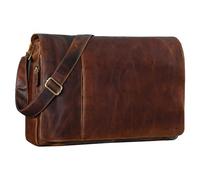 STILORD Maximus Sac XXL en Cuir - Grand Sacoche pour Ordinateurs 17, 18, 19 et 21 Pouces - Porte-Documents, Cartable et Sac Bandoulière en Cuir Véritable Couleur:Florida - Marron