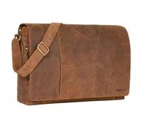 STILORD Maximus Sac XXL en Cuir - Grand Sacoche pour Ordinateurs 17, 18, 19 et 21 Pouces - Porte-Documents, Cartable et Sac Bandoulière en Cuir Véritable Couleur:Tan - Marron - Scuro