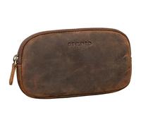 STILORD Mike Plumier Cuir Vintage Trousse Scolaire idéal comme Pochette pour Travail École Organiseur Crayons Étui Lunettes en Cuir Véritable Couleur:Kara - Rosso