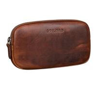 STILORD Mike Plumier Cuir Vintage Trousse Scolaire idéal comme Pochette pour Travail École Organiseur Crayons Étui Lunettes en Cuir Véritable Couleur:Kara - Rosso