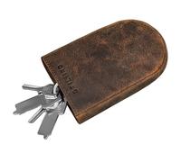 STILORD 'Monty' Étui à Clés en Cuir Vintage Porte-clés avec Anneau Organiser pour Femmes et Hommes Cuir véritable, Couleur:Kreta - Brun