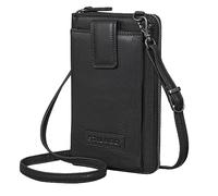 STILORD 'Nelly' Sac Téléphone Portable Femme Cuir Petit Sac à Bandoulière pour Téléphone avec Portefeuille Pochette Cross Body Bag Sac à Main Vintage, Couleur:noir
