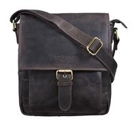 STILORD 'Nevio' Sacoche pour Hommes en Cuir | Petite Messenger Bag Élégante Vintage | Sac à Bandoulière pour Tablette 10.1' Besace pour iPad en Cuir Véritable, Couleur:Marron - foncé