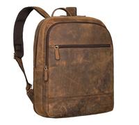 STILORD 'Norbert' Sac à Dos Ordinateur 15.6 Pouces Femme et Homme Sac a Dos Ordi Portable chic Sac d'Affaires College Sac a Dos en Cuir Vintage, Couleur:colorado - marron