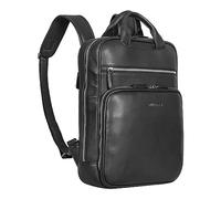 STILORD 'Nova' Sac à Dos Cuir Compartiment pour Ordinateur Portable 13,3 Pouces Femme Homme Véritable Sac à Dos en Cuir Vintage, Couleur:Noir