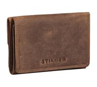 STILORD "Olive Portefeuille Femme Cuir Veritable Moyenne - Elegant Porte Monnaie avec Protection RFID & NFC - comme Porte Carte & Porte-Billets Trifold en Boîte Cadeau Couleur:Marron Moyen
