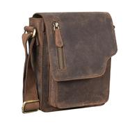 STILORD 'Pete' Petite Sacoche Bandoulière pour Hommes Sac Messager Vintage Sac à l'Épaule Besace en Cuir pour Tablette 8,4 Pouces, Couleur:zamora - marron