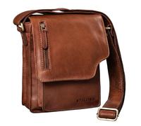 STILORD 'Pete' Petite Sacoche Bandoulière pour Hommes Sac Messager Vintage Sac à l'Épaule Besace en Cuir pour Tablette 8,4 Pouces, Couleur:Cognac Marron