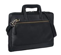 STILORD 'Pierce' Sacoche Ordinateur Poignée en Cuir Sac à Bandoulière Professionnel pour MacBooks 13,3 Pouces Sac d'affaires Vintage Cartble en Cuir Véritable, Couleur:Noir