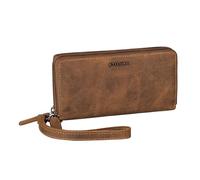 STILORD 'Poppy' Portefeuille Cuir 3-en-1 Pochette Telephone Portable Sac a Main pour Femmes 12 Fentes pour Cartes avec Protection RFID Porte-Monnaie Cuir Véritable, Couleur:Bergamo - Marron