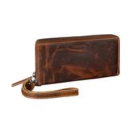 STILORD 'Poppy' Portefeuille Cuir 3-en-1 Pochette Telephone Portable Sac a Main pour Femmes 12 Fentes pour Cartes avec Protection RFID Porte-Monnaie Cuir Véritable, Couleur:luino - Marron