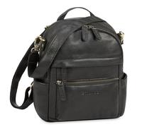 STILORD 'Regina' 2 en 1 Petit Sac Convertible Sac à Dos Cuir Femme Vintage - Sac a Main Cuir Véritable Multipoches - Rétro Bandoulière élégante, Couleur:noir