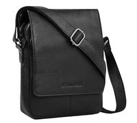 STILORD "Remo Sac Besace Homme Cuir Petit Sacoche à Bandoulière pour Tablette 10,1 Pouces Petit Messenger Bag Homme Sac en Cuir Véritable Couleur:noir