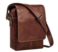 STILORD "Remo Sac Besace Homme Cuir Petit Sacoche à Bandoulière pour Tablette 10,1 Pouces Petit Messenger Bag Homme Sac en Cuir Véritable Couleur:brandy - marron
