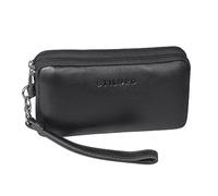 STILORD 'Richie' Sac à Poignet Homme Cuir Vintage Pochette Téléphone Portable pour Voyage Petit Sac à Main pour Hommes en Cuir Véritable, Couleur:Noir